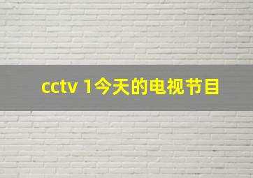 cctv 1今天的电视节目